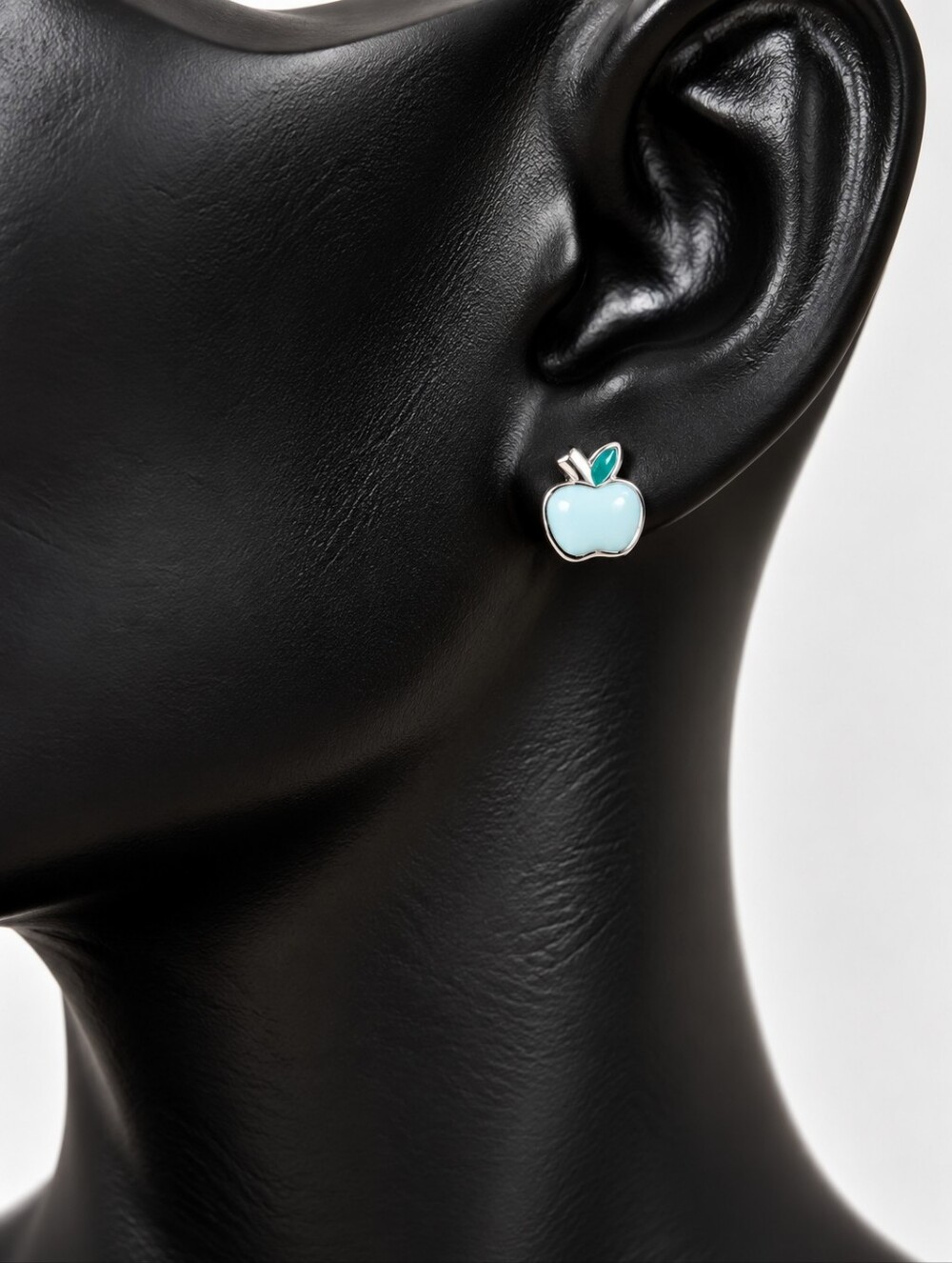 apple stud earrings